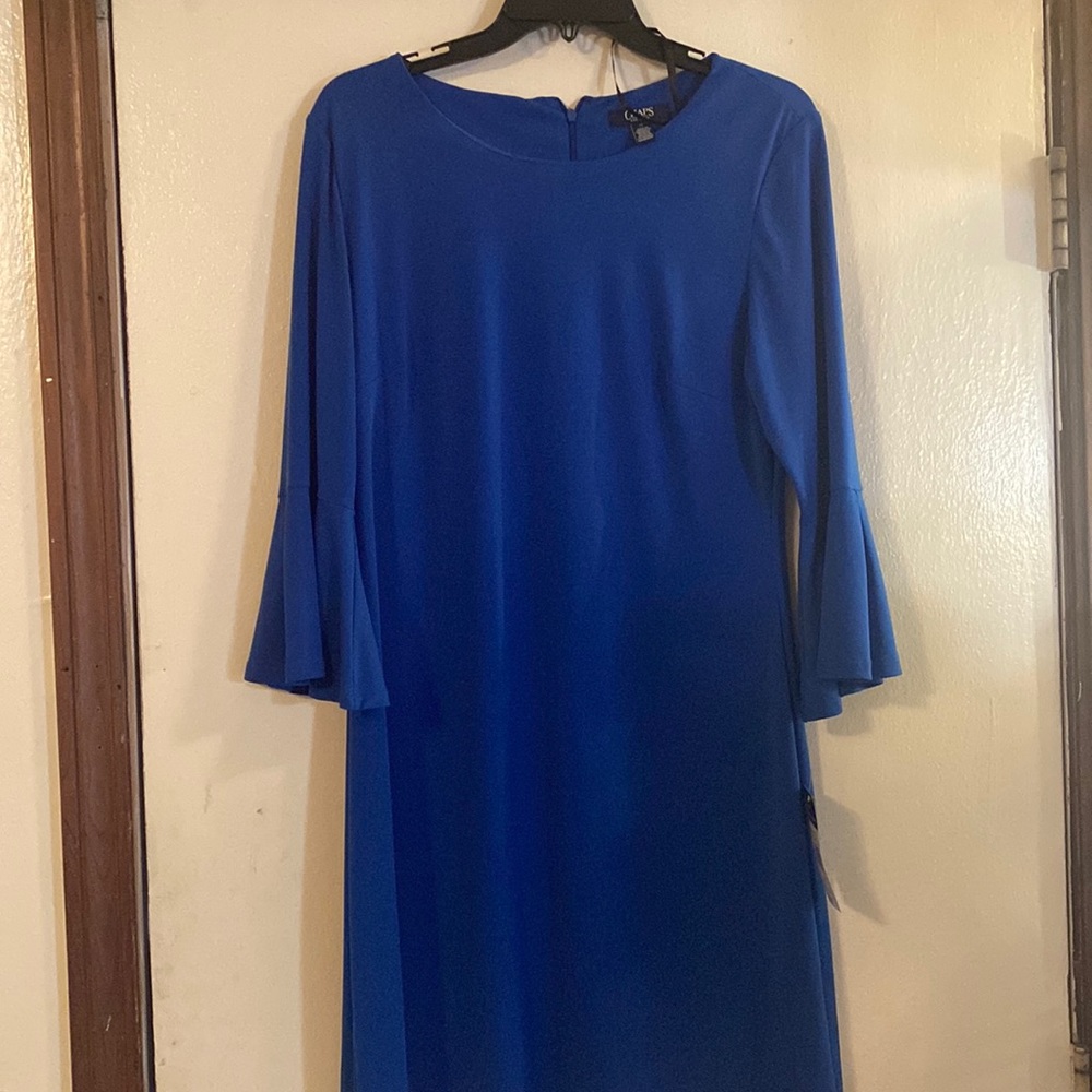 Blue chaps dress